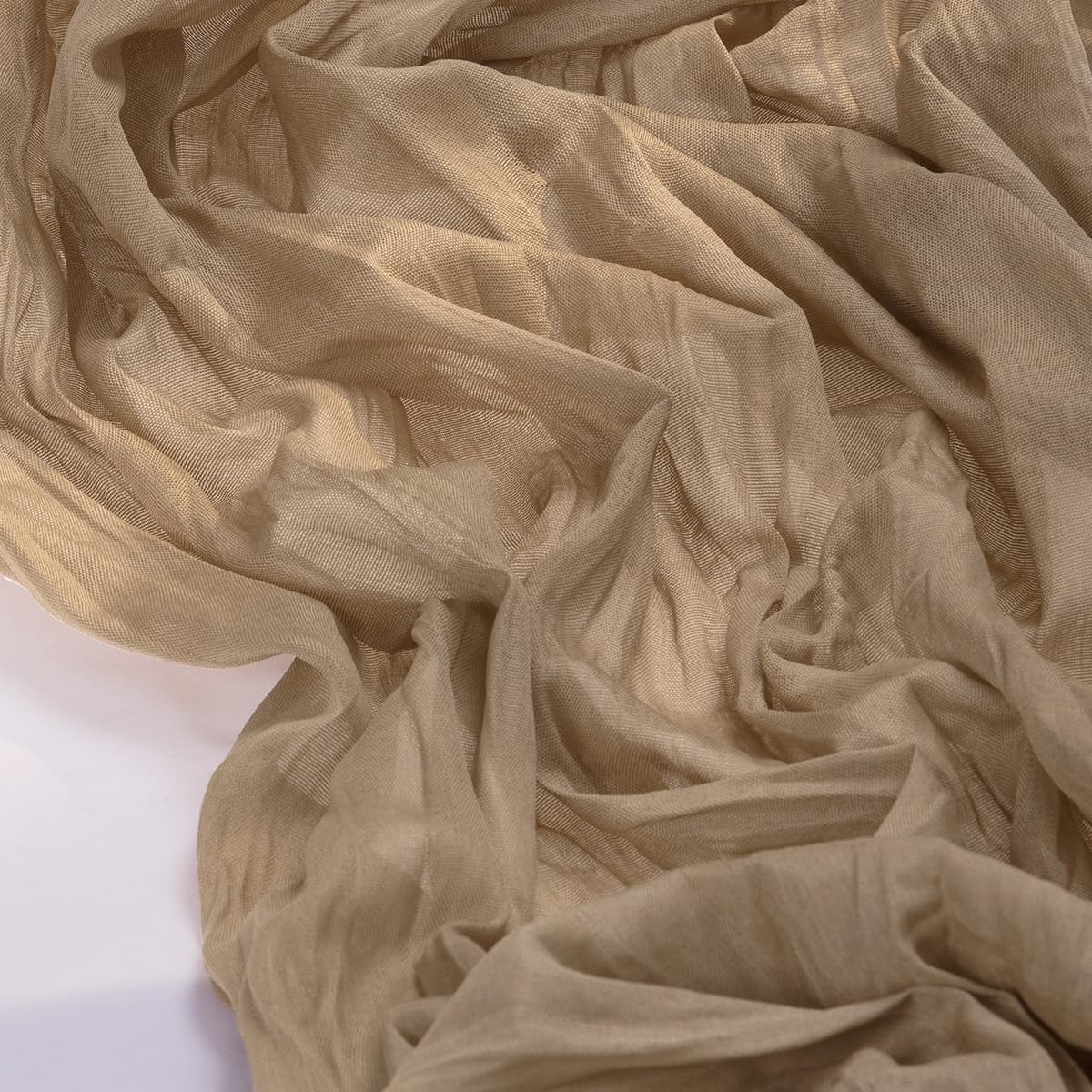 Socomi Nude Brown Cheesecloth Table Runner Summer Boho Rustic Gauze 120 inch 10FT Cheese Cloth Sheer Runner for Wedding Party Baby Shower Birthday Home Decor Holiday Decorations