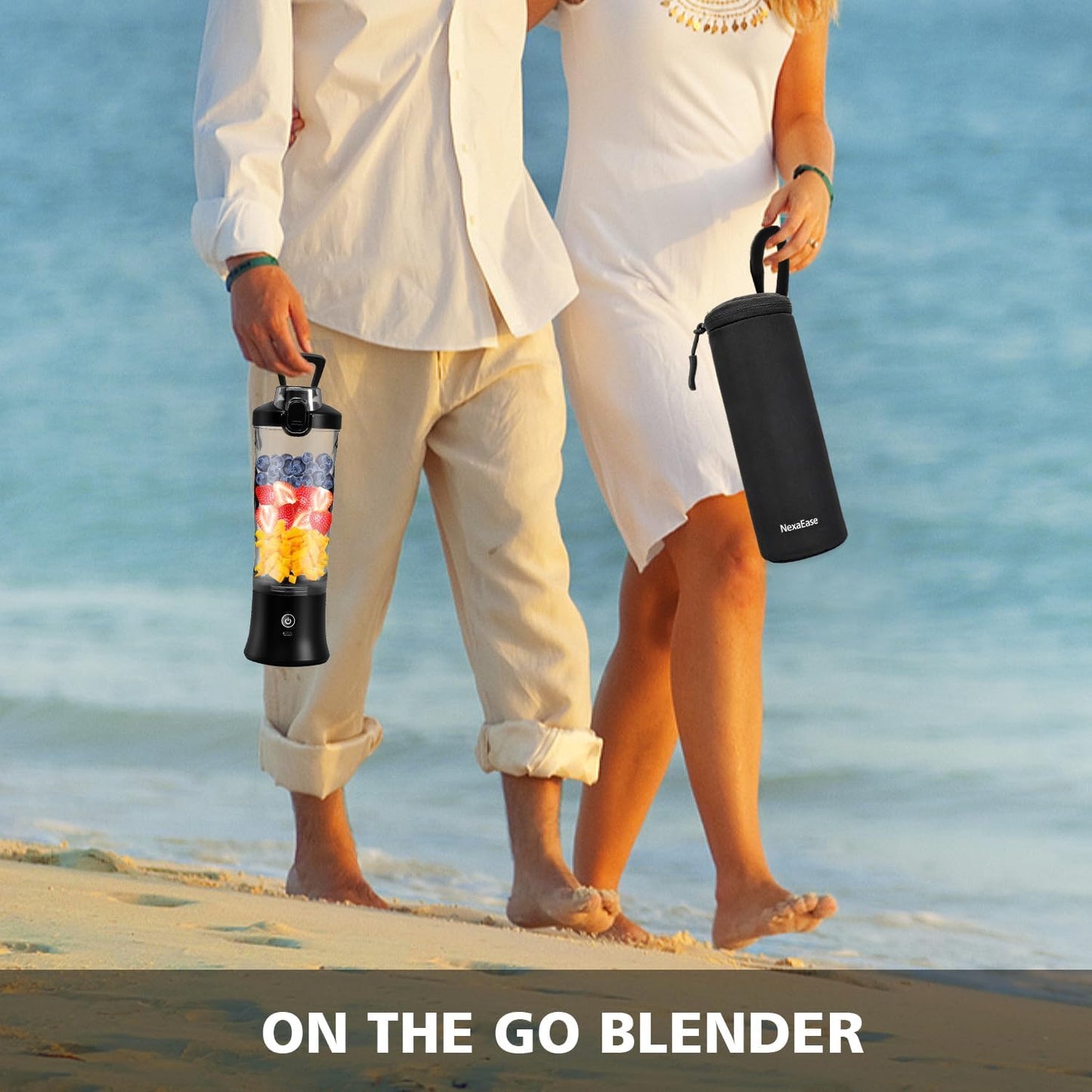 Skiennix Portable Blender - 20 OZ Personal Juicer for Shakes & Smoothies | USB-C Rechargeable, Travel-Friendly