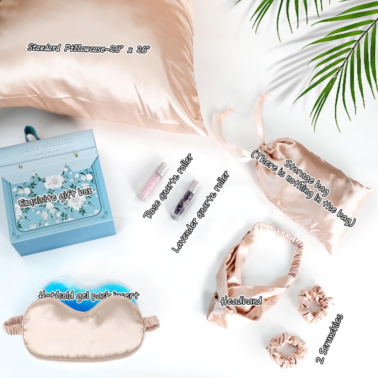 Gifts for Teenage Girls, Teen Girl Graduation Gift for 10 11 12 13 14 15 16 17 Year Old, Tween Girl Gift Ideas, Daughter, Sister Birthday Gift, Satin Pillowcase, Satin Eye Mask and Hair Accessories