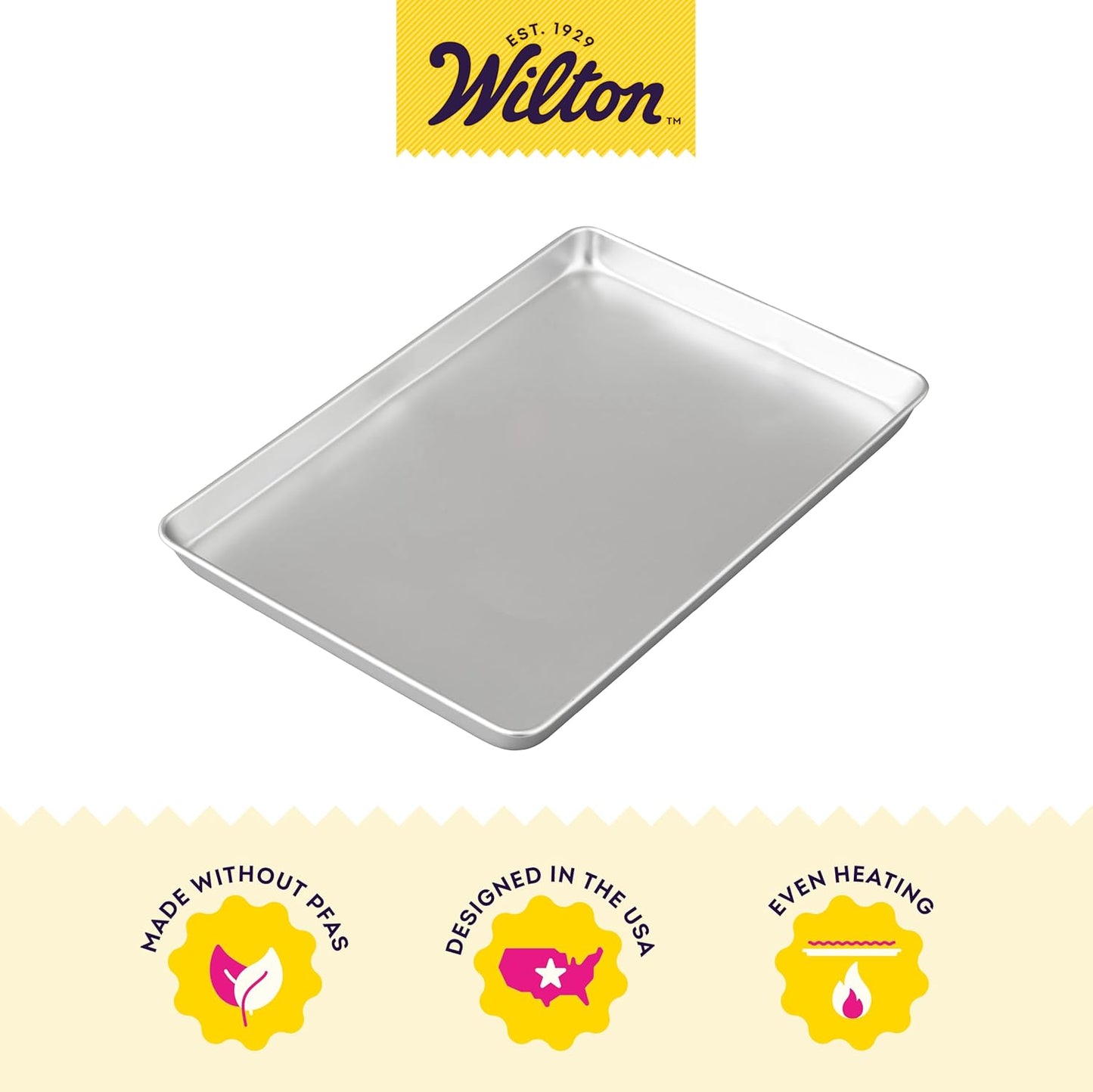Wilton Performance Pans Jelly Roll Pan - Perfect for Baking Sponge Cakes & Cookies | 10.5 x 15.5-Inch Aluminum