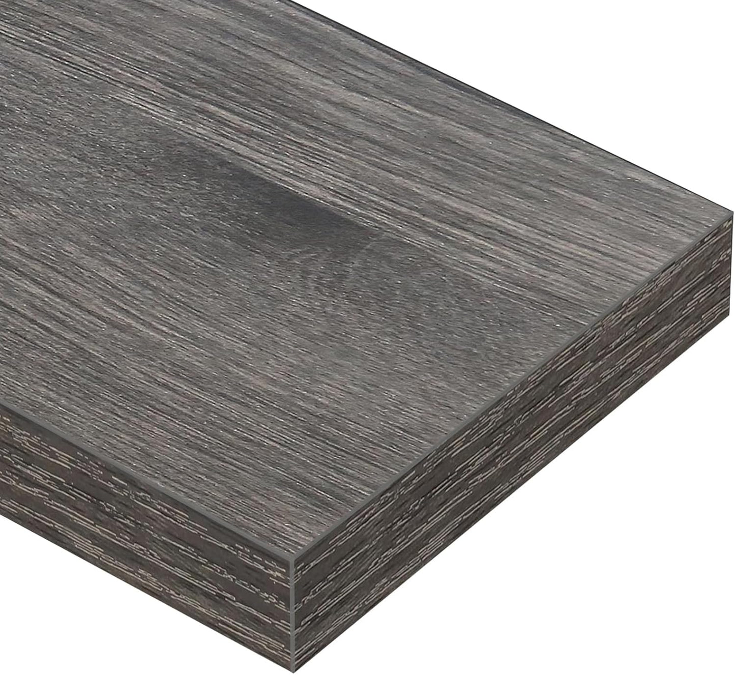 QEEIG Floating Shelves - Wall Mounted Display Shelves for Home Decor | Set of 2, 35.4" x 9.3", Grey