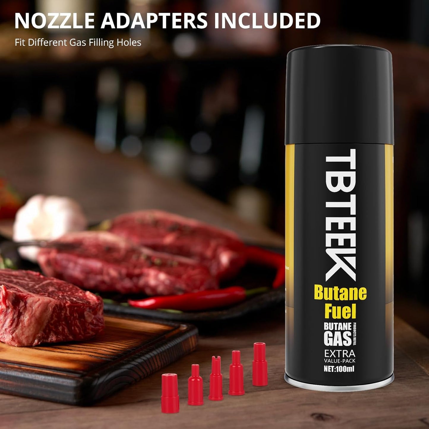 TBTeek Butane Refill - Ultra-Refined Lighter Fluid for Torch Lighters | 100ml Canister (3 Pack)