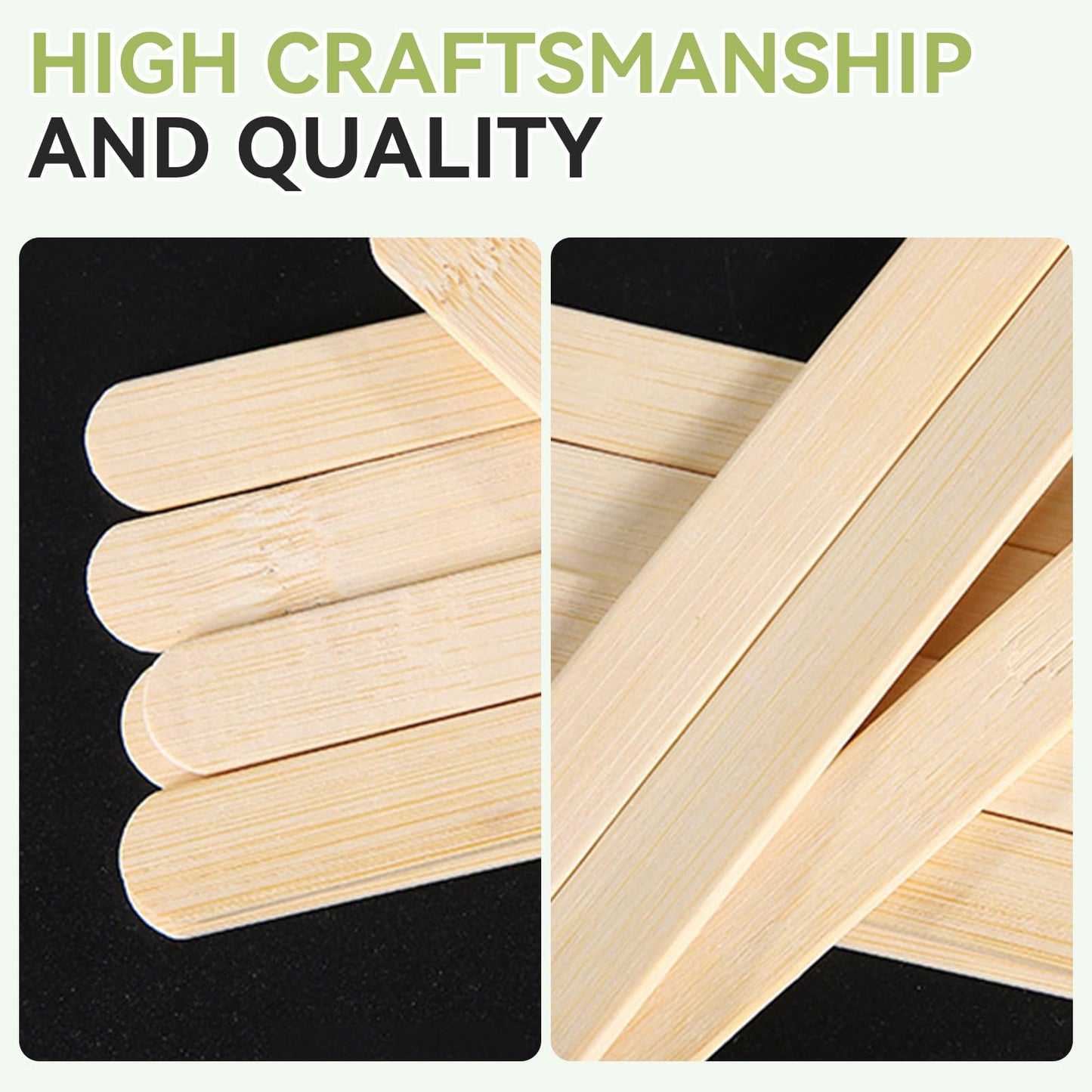 50 Pcs 6 inch Craft Sticks for Ice Cream Sticks,Popsicle,Craft Sticks, Treat Sticks,Ice Pop Sticks,DIY Crafts