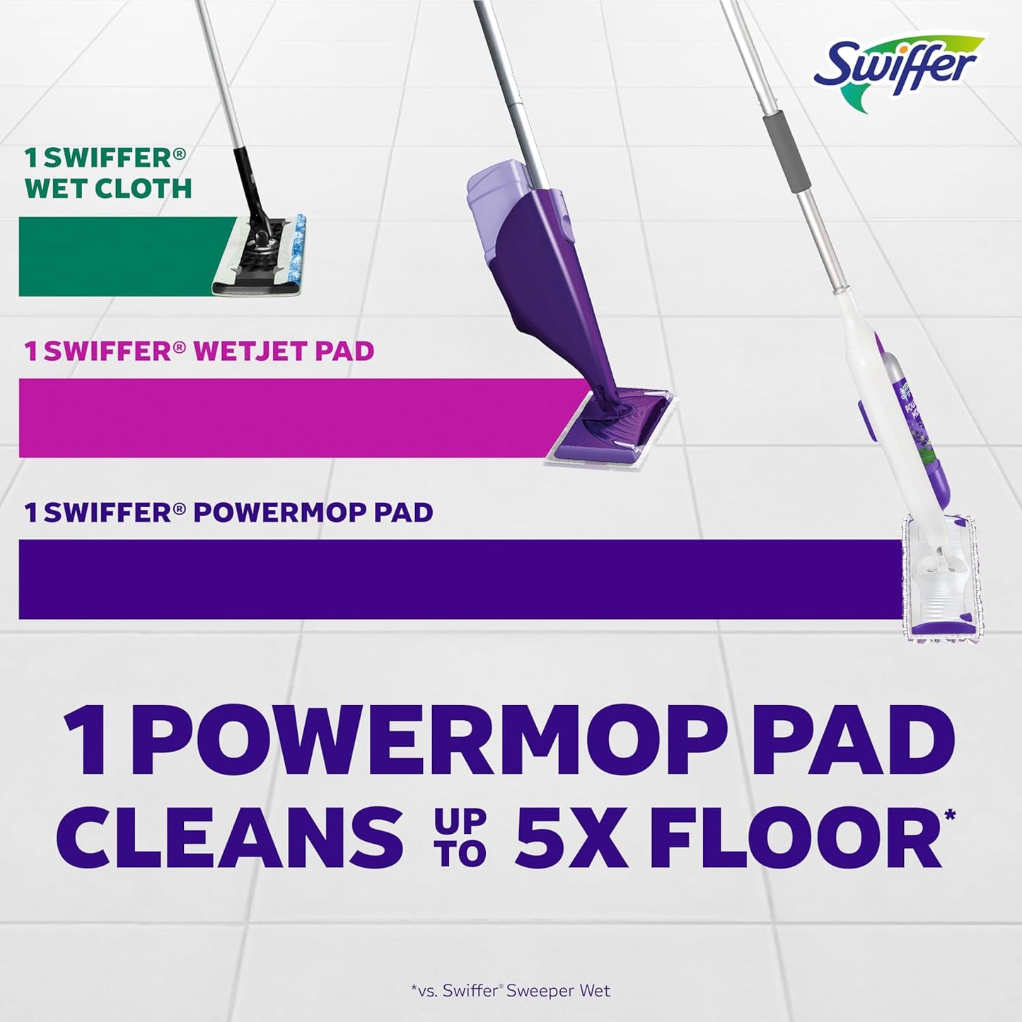 Swiffer PowerMop Multi-Surface Mopping Pad Refills - 11 Count for Effortless Floor Cleaning
