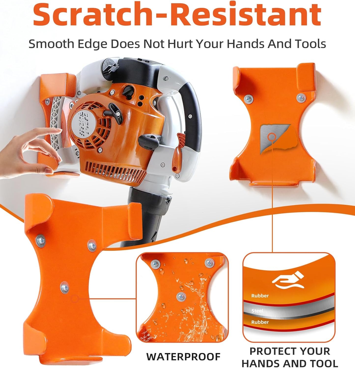 Skiennix Leaf Blower Holder - Durable Garage Wall Mount for Stihl BG-86 & SH86 | 1 Pack