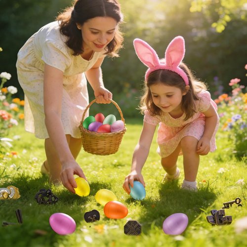 36 Pack Easter Eggs Filled with Brain Teaser Puzzles Toys, Easter Basket Stuffers for Kids Teens Adults, Easters Egg Fillers for Kids Teens Adults, Easters Eggs Hunt Game, Classroom Prize Supplies
