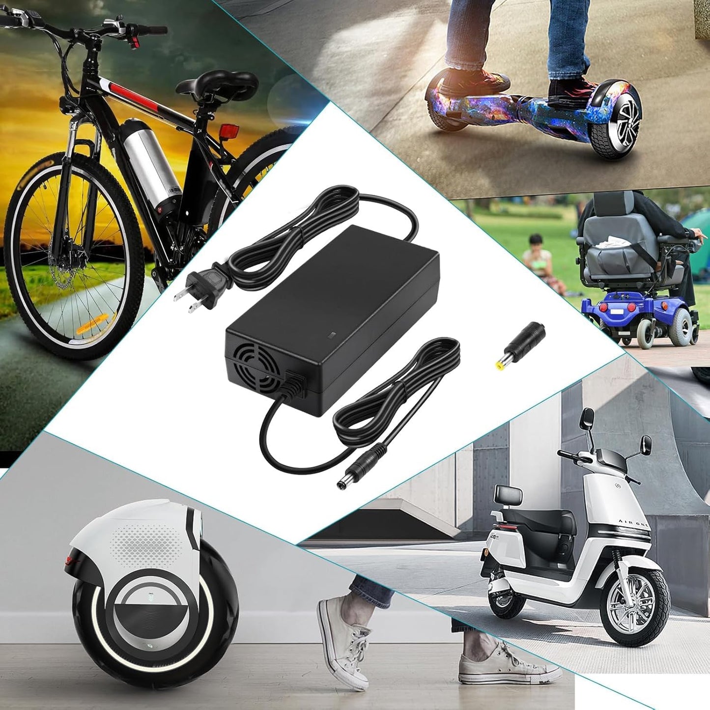 48V Battery Charger for Caroma Electric Scooter C1, E66 Pro, E68 Pro, Lightning, P1, P2, P3, 750W (1200W Peak)