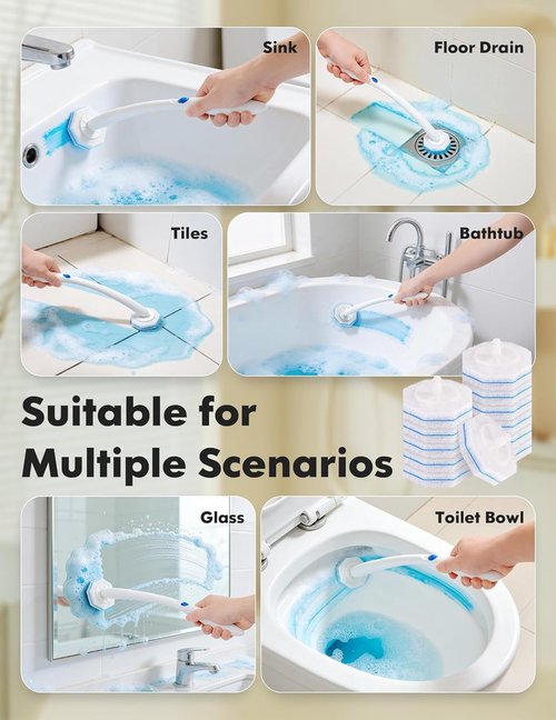Clorox Toilet Wand Refills - 50 Count Compatible with Most Disposable Toilet Brushes for Easy Cleaning