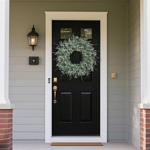 Eucalyptus & Lavender Wreath by [Brand Name] - 26'' Large Artificial Floral Decor for All Seasons | White-Green