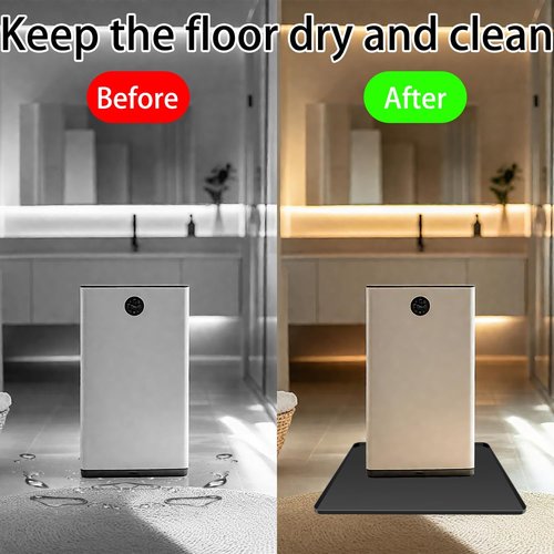 Dehumidifier & Humidifier Drip Pan Mat | Leak-Proof Non-Slip Silicone Floor Protector 18"x15" – Prevent Water Spills & Carpet Damage