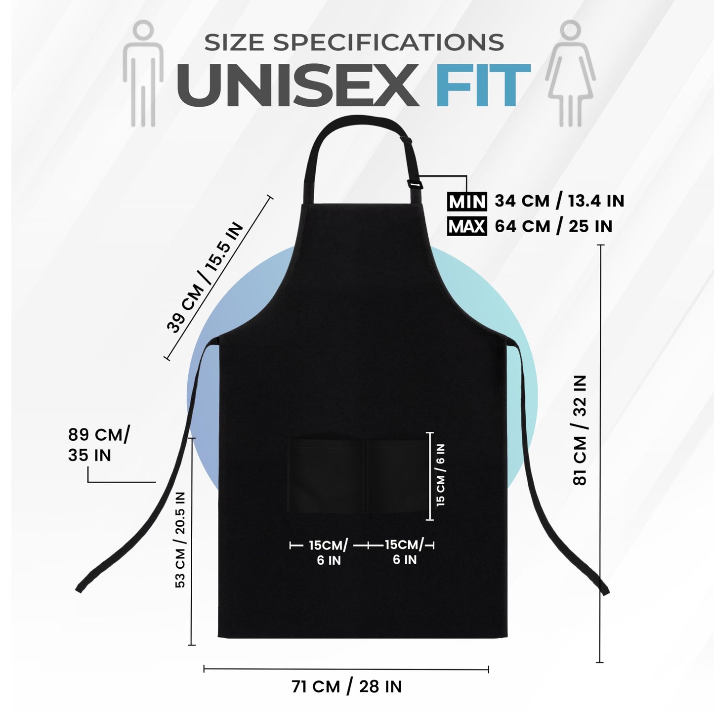 Utopia Kitchen 4 Pack Bib Apron, Adjustable with 2 Pockets, Water and Oil Resistant, Kitchen Cooking Unisex Chef Apron for Women Men, Black