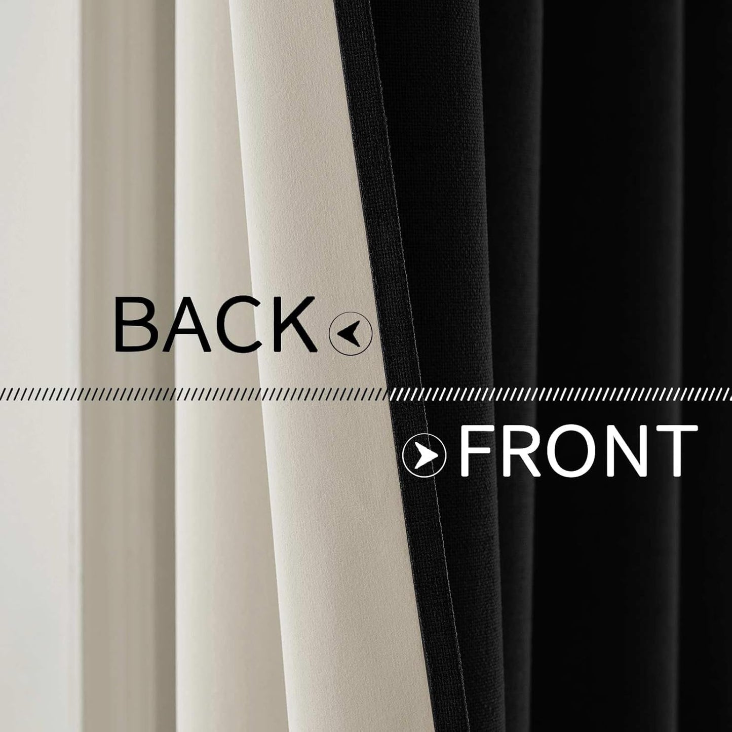 MIULEE Blackout Curtains - 100% Thermal Insulated Linen Texture Drapes | 52x54 Inch (2 Panels)
