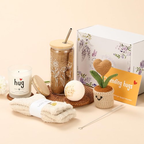 isolune Get Well Gifts Basket for Women - Hugs & Healing Luxury Care Package for Her, Feel Better Soon Gift Baskets - Sympathy and After Surgery Recovery Gifts - Thinking of You