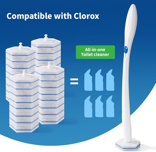 Clorox Toilet Wand Refills - Disposable Brush Heads (20 Count) for Effortless Cleaning