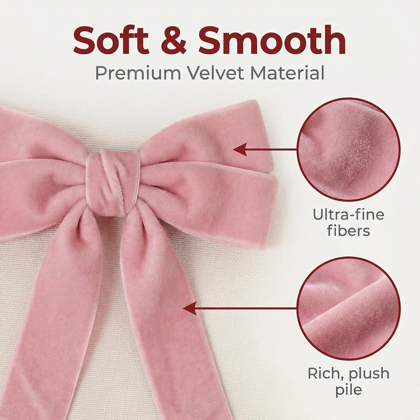 Skiennix Velvet Bows - 12 Pcs Pink & Black Pre-Tied Ribbon Bows for Y2K Coquette Decor | Ideal for Bachelorette & Sweet 16 Parties