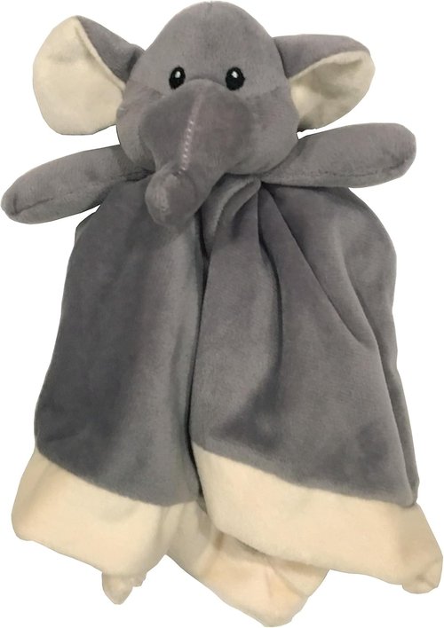 Elephant Security Blanket - Soft Gender Neutral Baby Lovey Snuggle Toy | 12 Inch Stuffed Animal