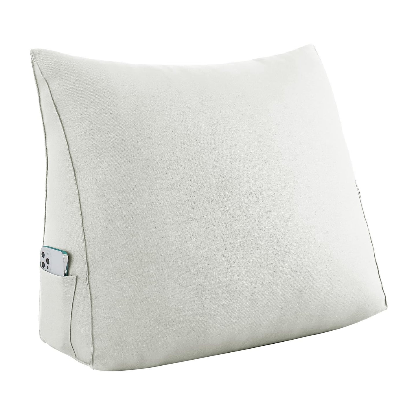 YXCSELL Small Wedge Pillow Headboard Reading Pillow for Sitting Up in Bed Adult Backrest Triangle Bolster Pillow for Couch Daybed Cushion Lumbar Body Support Leg Positioning（Gray, Small）