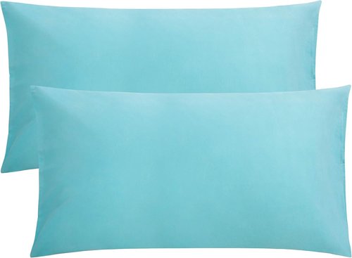 FLXXIE King Pillow Cases - Soft Microfiber Covers with Envelope Closure | Wrinkle & Fade Resistant, 20x36, Aqua