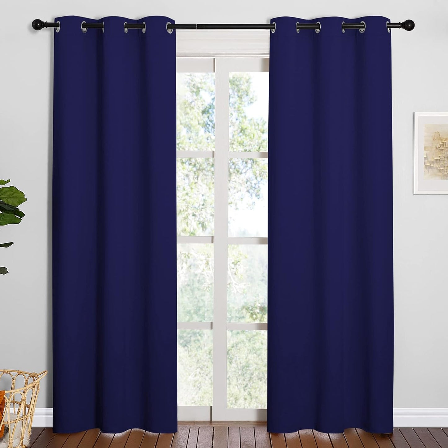 NICETOWN Blackout Curtains - Energy Saving Thermal Insulated Drapes for Living Room | Royal Blue, 42x84 Inch (1 Pair)