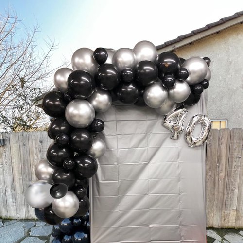 65 Pieces Black Balloons, 12 Inches Matte Black Latex Party Balloon for Birthday, Graduation, New Year, Halloween Decorations