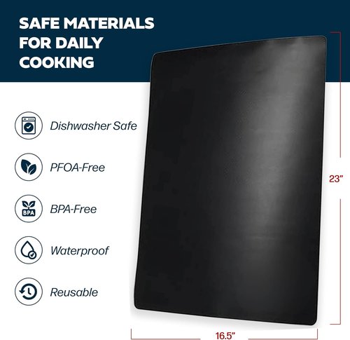 Cooks Innovations Non-Stick Oven Protector Mat - Heavy-Duty Heat-Resistant Baking Mat for All Ovens - BPA & PFOA Free