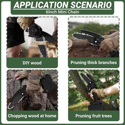 6 Inch Chainsaw Chain by [Brand Name] - 1/4" LP Pitch, .043'' Gauge, 37 Drive Links | Replacement for Mini Cordless Electric Chainsaws