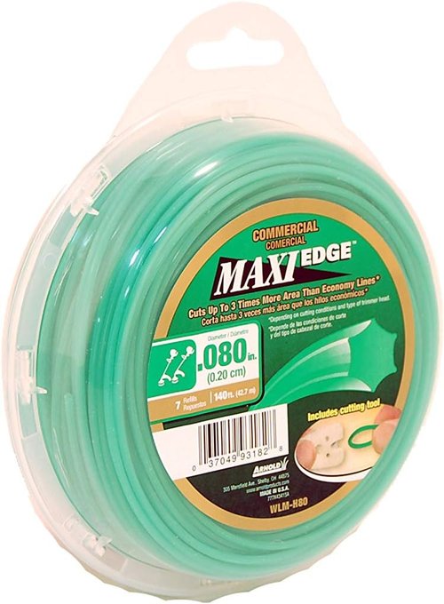 Arnold Maxi-Edge Trimmer Line - .08-Inch x 140-Foot Commercial Grade Durability