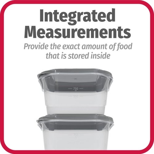 GoodCook EveryWare 60pc Container Set, BPA Free - 60-Piece Food Container Set, Microwave and Freezer Safe, Embossed Measurements, Secure Lids