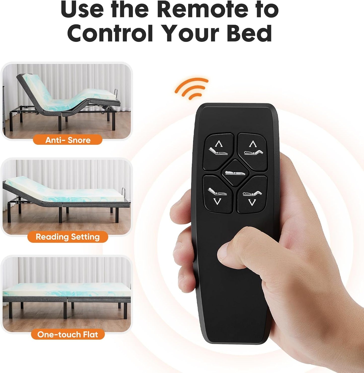 Sweetcrispy Adjustable Bed Frame - Ergonomic Electric Base with Wireless Remote & USB Ports | Twin XL Size