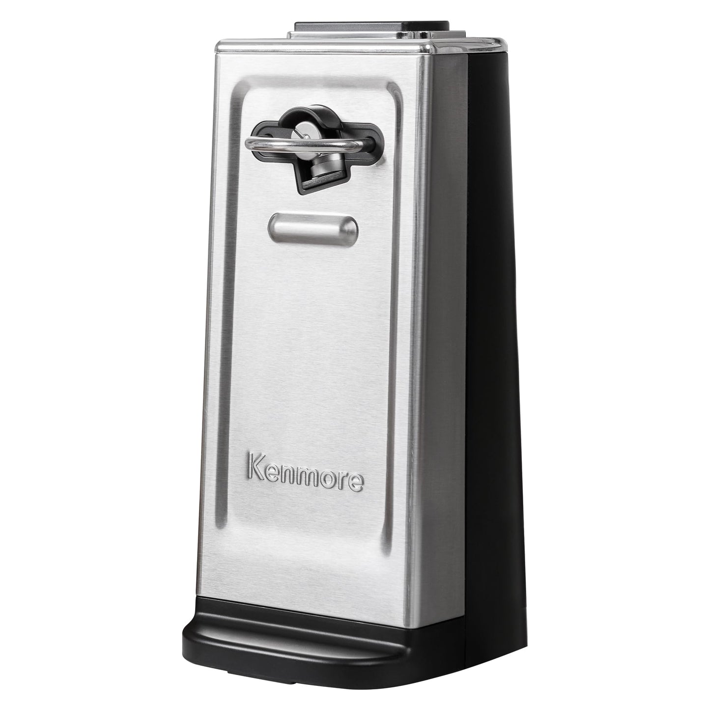 Kenmore Electric Can Opener – Smooth Edge, Automatic Side-Cut Blade, Extra-Tall Design for Regular & Pop-Top Cans, Easy One-Touch Operation, Black & Stainless Steel