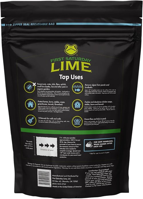 First Saturday Lime | 5lb Bag of Natural Pest Control for Gardens & Lawns