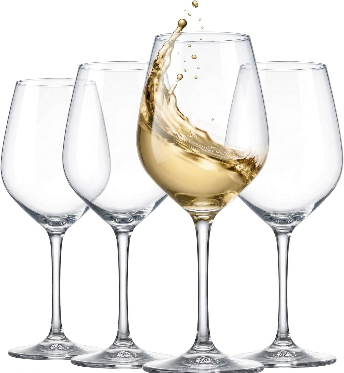 Paksh Novelty Italian White Wine Glasses - - Wine Glass Set for Parties, Weddings, Gifting - Clear Wine Glass, for Red and White Wine - Christmas Gift for Women & Men