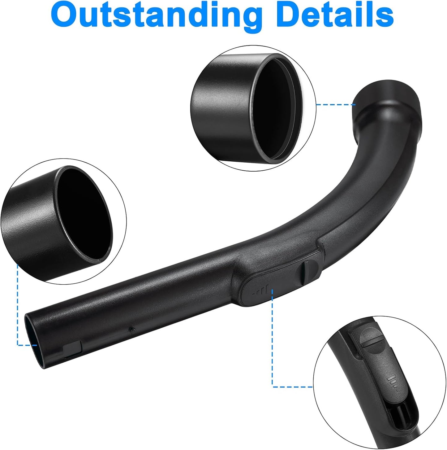 Miele Vacuum Plastic Bent End Hose - Compatible with S2110, S501, C1, C2, C3, S4, S5 Models