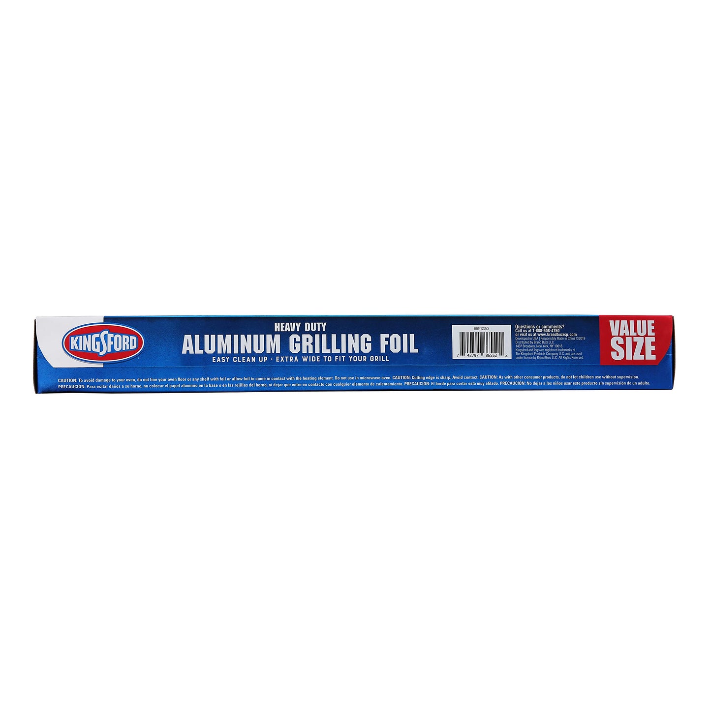 Kingsford Extra Wide Aluminum Foil Roll, Durable, Heavy Duty Grilling Foil for BBQ, Baking, Roasting, Food Storage, Grill Grate Coverage, and Larger Cuts, 18 Inch x 100 Sq Ft