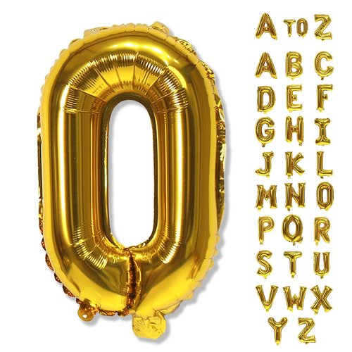 Foil Letter Balloons 40 Inch, Giant Alphabet O Customize Balloons, Large Self Inflating Name Balloon Letters Gold Decor, Helium Custom Letter Balloons for Women Birthday Party Decoration Supplies