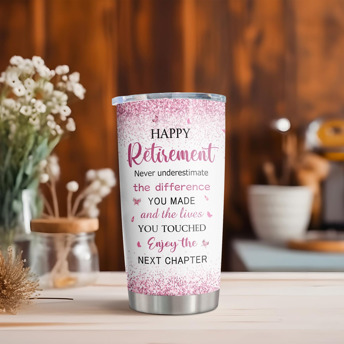 ZANIION Retirement Tumbler 1PC, Best Retirement Gift Ideas, Mug for Women, Farewell Cup 20oz