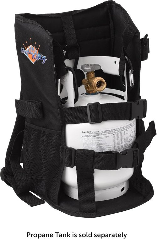 Flame King Propane Tank Backpack Carrier - Ideal for 5LB & 10LB Cylinders | Perfect for Weed Burning