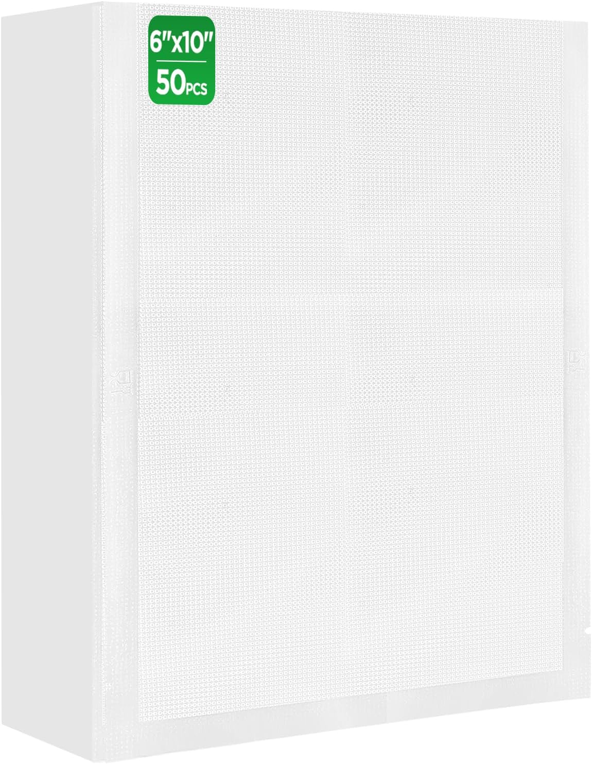 Skiennix Vacuum Sealer Bags - 50 PCS Heavy Duty 6" x 10" BPA-Free Textured Bags for Food Storage & Sous Vide Cooking
