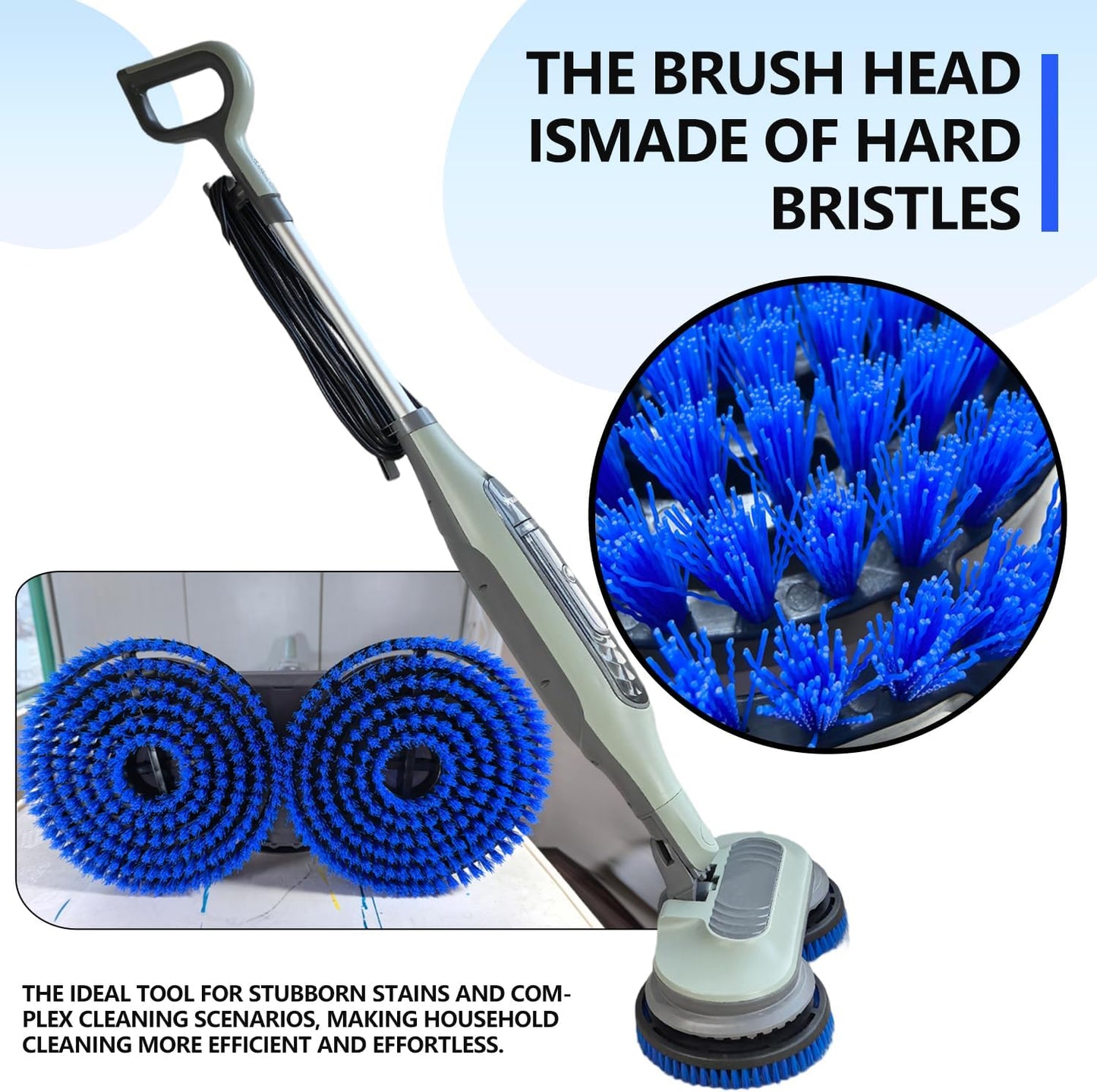 Shark Steam Mop Pads - Replacement Brush Head for S7000/S7001/S8201 | Nylon Bristles for Deep Cleaning Hardwood & Tile Floors