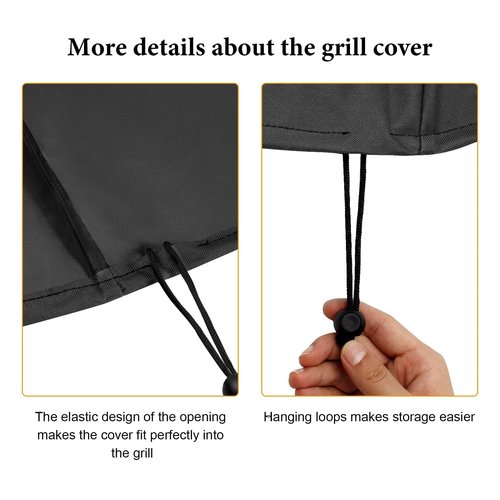 Grill Cover for Napoleon TravelQ PRO285 & 285,Weber Q1200 Grill,Heavy Duty and Waterproof BBQ Grill Cover for Napoleon Grill Accessories,Black