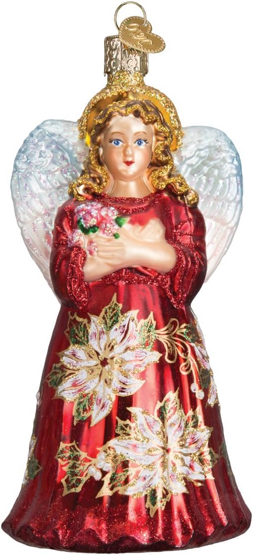 Baby Angel Glass Blown Ornament - Old World Christmas Tree Decor