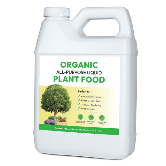 Organic All-Purpose Liquid Plant Food - Concentrated Fertilizer for Outdoor Plants | 32oz Mixes to 32 Gallons