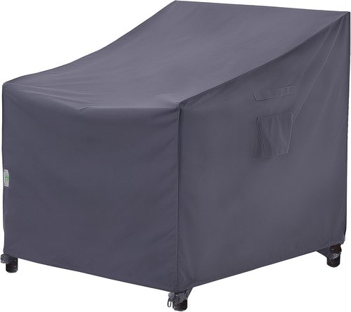 F&J Outdoors Patio Chair Cover - Heavy Duty Waterproof & UV Resistant | Large Deep Seat, Grey 40" W x 40" D x 36" H