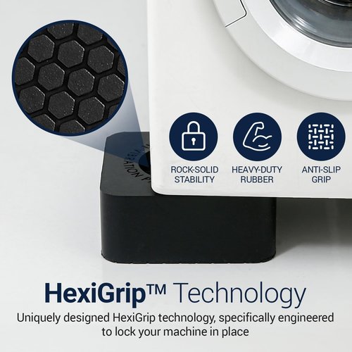 HexiGrip™ Anti Vibration Pads by [Brand Name] - Set of 4 Washer & Dryer Leveling Accessories