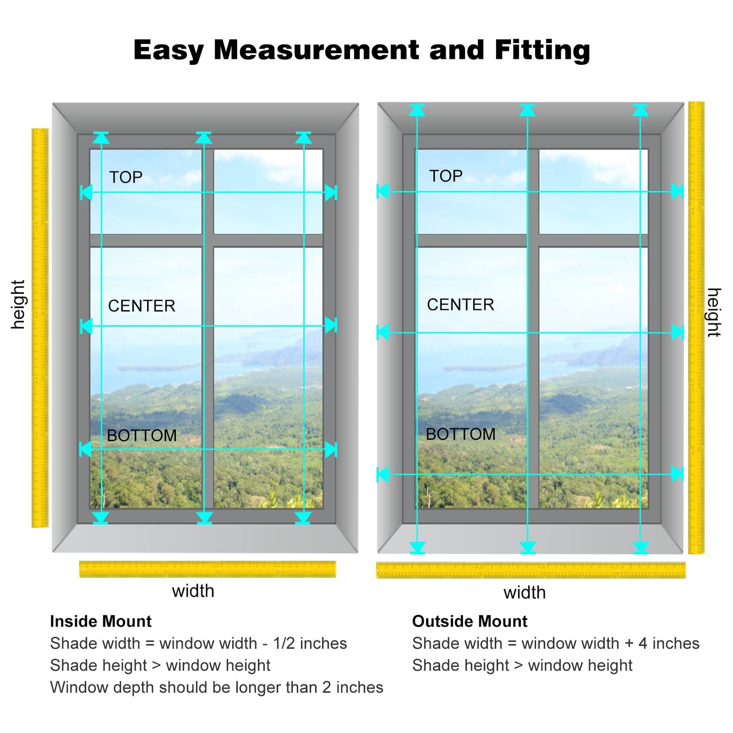 Changshade Top Down Bottom Up Shades,Blackout Cellular Shades Cordless,Top Down Bottom Up Cellular Shades,Honeycomb Blinds for Windows,Cellular Blinds Cordless,24Wide*50High,White
