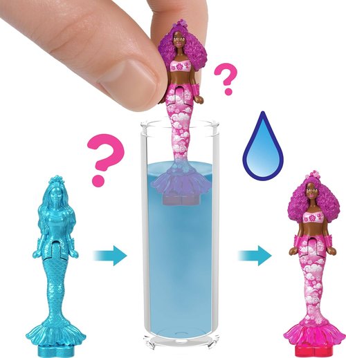 Barbie Mini Dolls Reveal Pack - 5 Surprise 1.5-Inch Dolls with Sensory Play Features | Styles May Vary