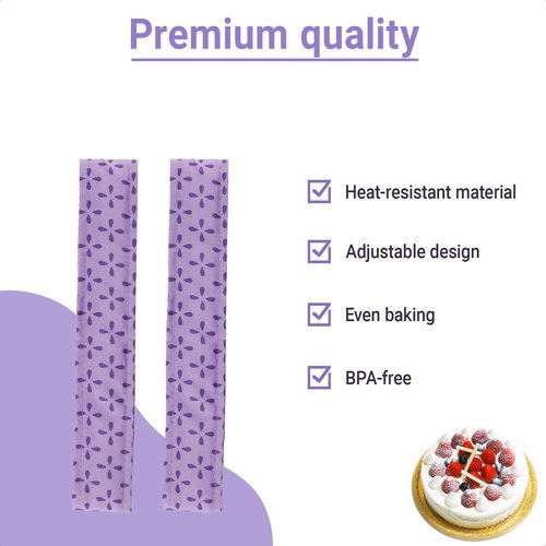 Hufopik 3-Piece Cake strips for even baking, Baking strips for cake pans, Baking Supplies and Cake leveler