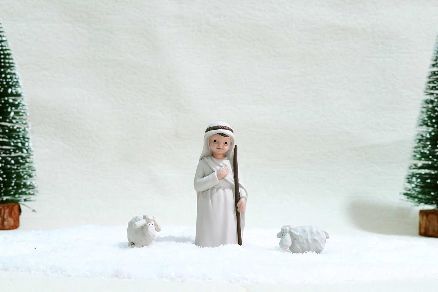 Little People Nativity Set - 12-Piece Mini Christmas Scene with White Figurines for Holiday Decor