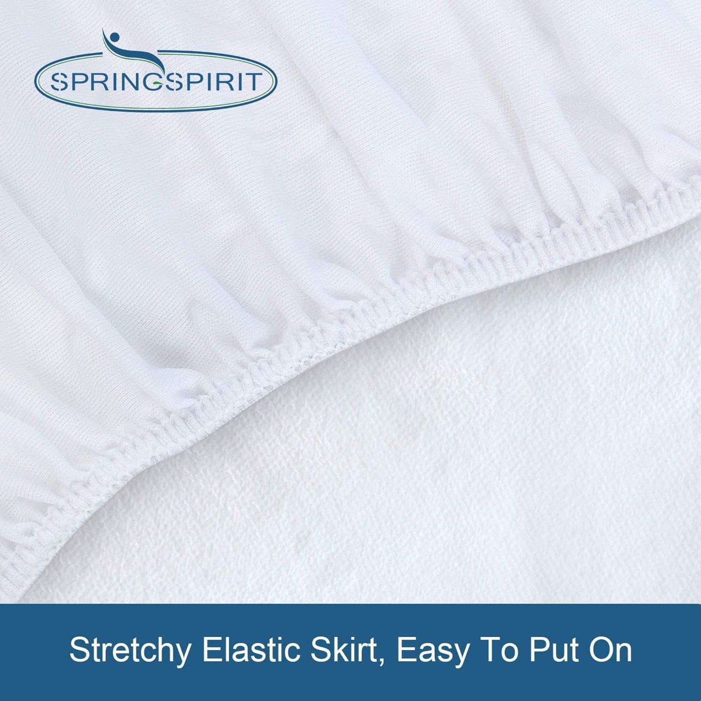Skiennix King Size Mattress Protector - 100% Waterproof & Noiseless - Ultra Soft Terry Fabric, Fits Up to 18''
