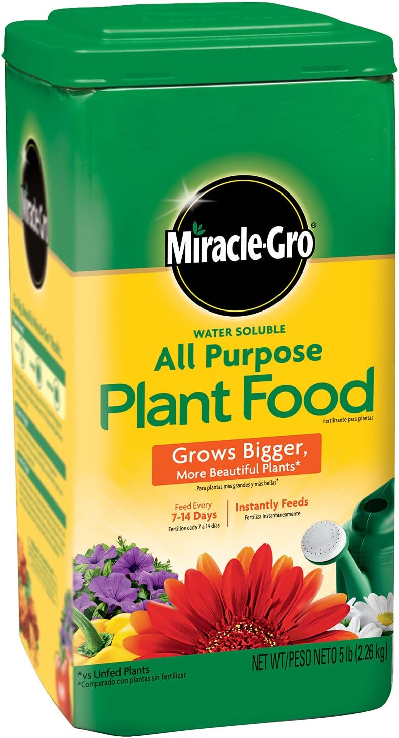 Miracle-Gro Water Soluble Plant Food - All-Purpose Fertilizer for Indoor & Outdoor Plants, 5 lbs.